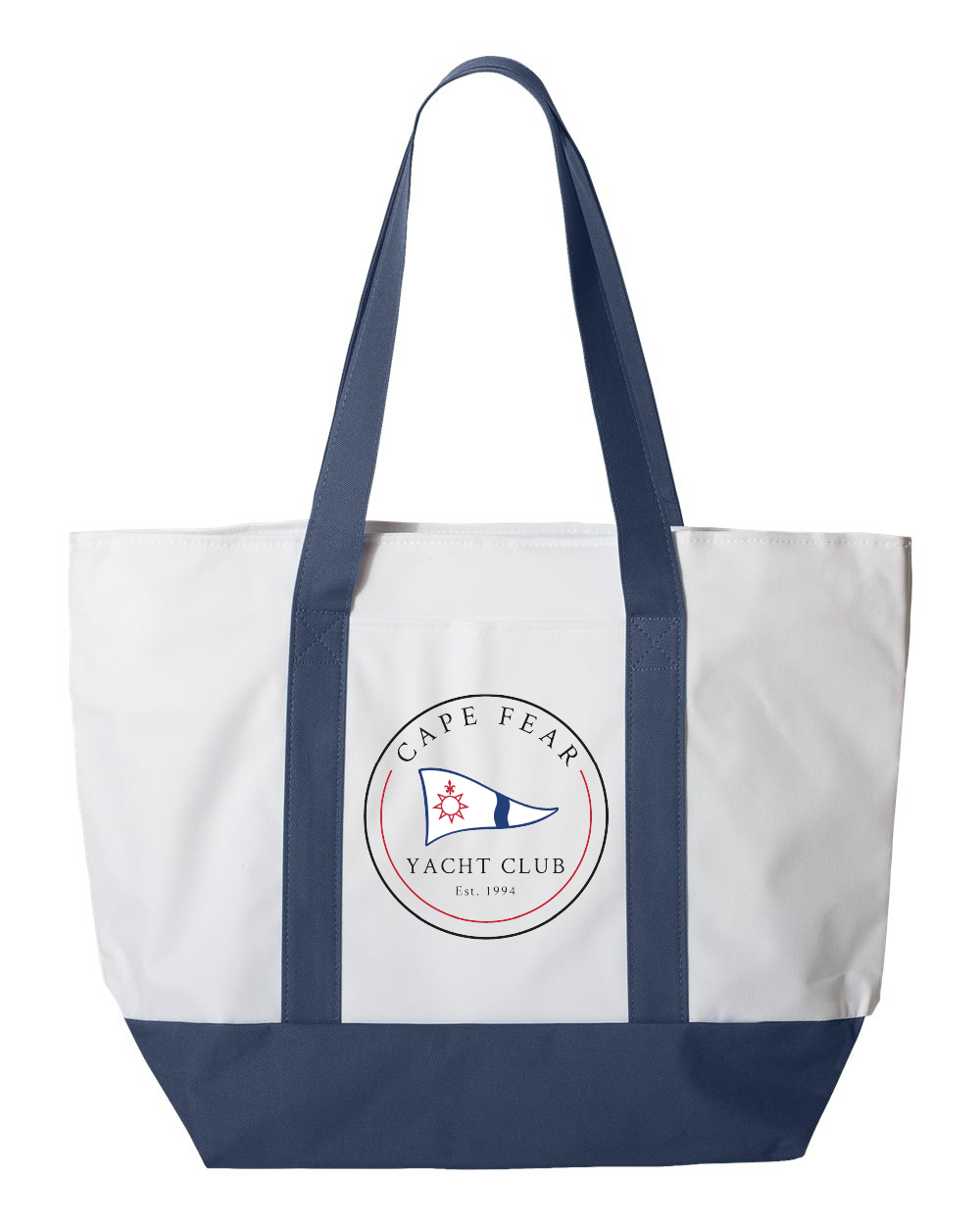 Cape Fear Yacht Club Bay View Giant Zippered Tote (click for more colors)